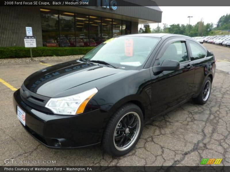 Black / Medium Stone 2008 Ford Focus SE Coupe