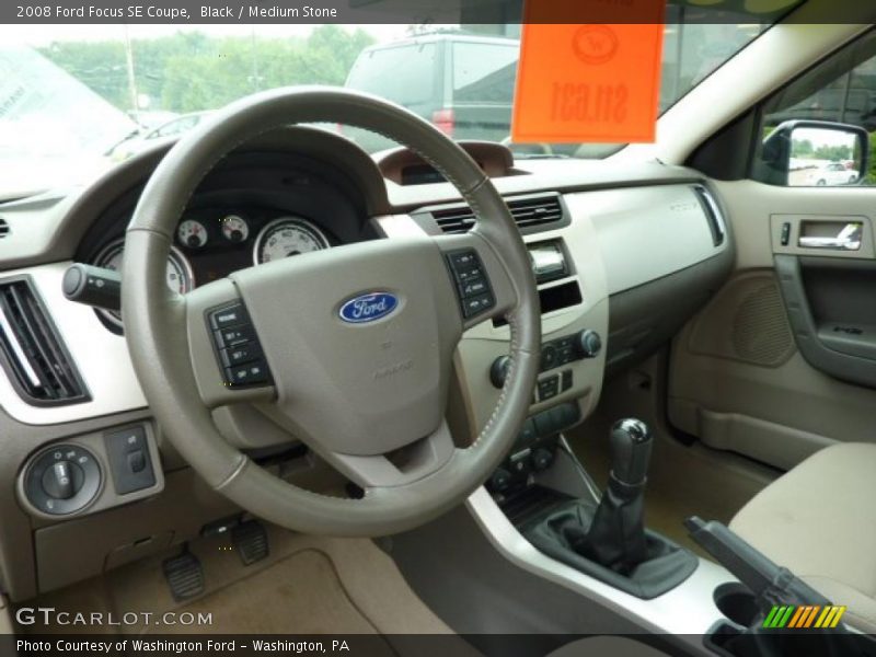 Black / Medium Stone 2008 Ford Focus SE Coupe