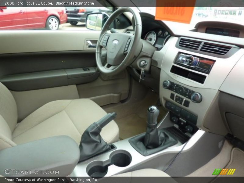 Black / Medium Stone 2008 Ford Focus SE Coupe