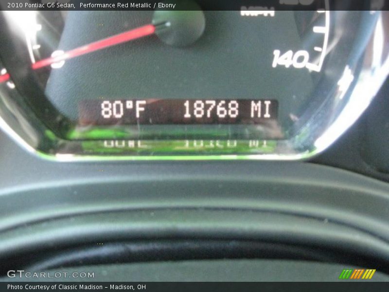 Performance Red Metallic / Ebony 2010 Pontiac G6 Sedan