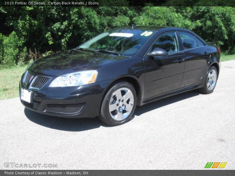 Carbon Black Metallic / Ebony 2010 Pontiac G6 Sedan