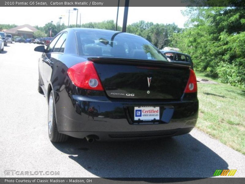 Carbon Black Metallic / Ebony 2010 Pontiac G6 Sedan