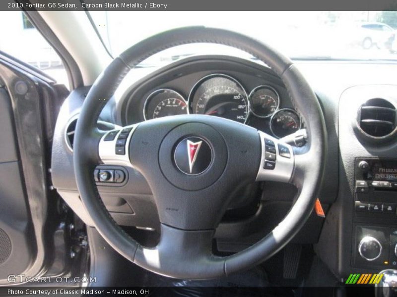 Carbon Black Metallic / Ebony 2010 Pontiac G6 Sedan