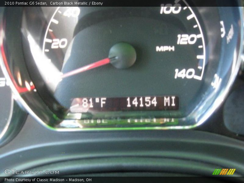 Carbon Black Metallic / Ebony 2010 Pontiac G6 Sedan