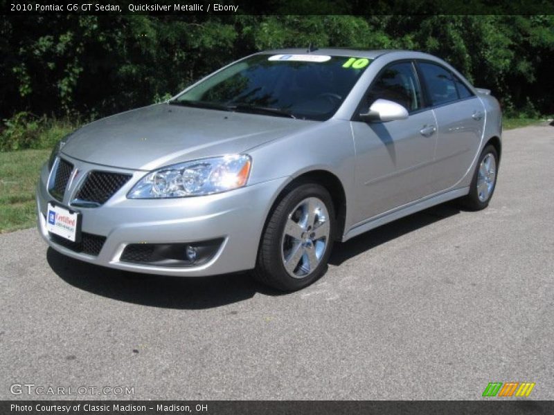 Quicksilver Metallic / Ebony 2010 Pontiac G6 GT Sedan