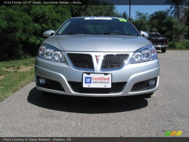 Quicksilver Metallic / Ebony 2010 Pontiac G6 GT Sedan