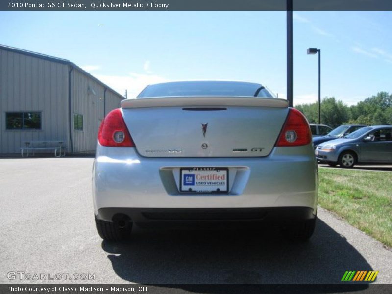 Quicksilver Metallic / Ebony 2010 Pontiac G6 GT Sedan