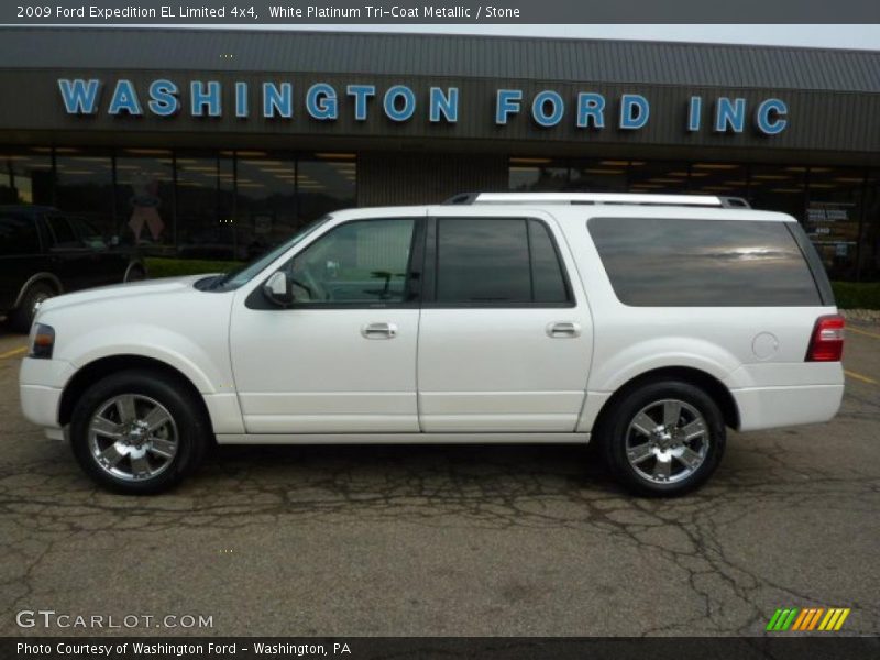 White Platinum Tri-Coat Metallic / Stone 2009 Ford Expedition EL Limited 4x4