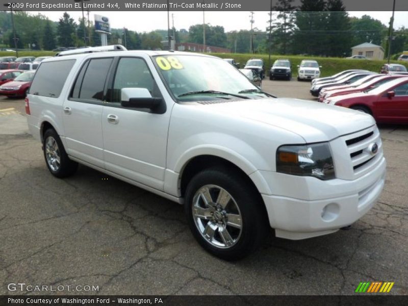 White Platinum Tri-Coat Metallic / Stone 2009 Ford Expedition EL Limited 4x4