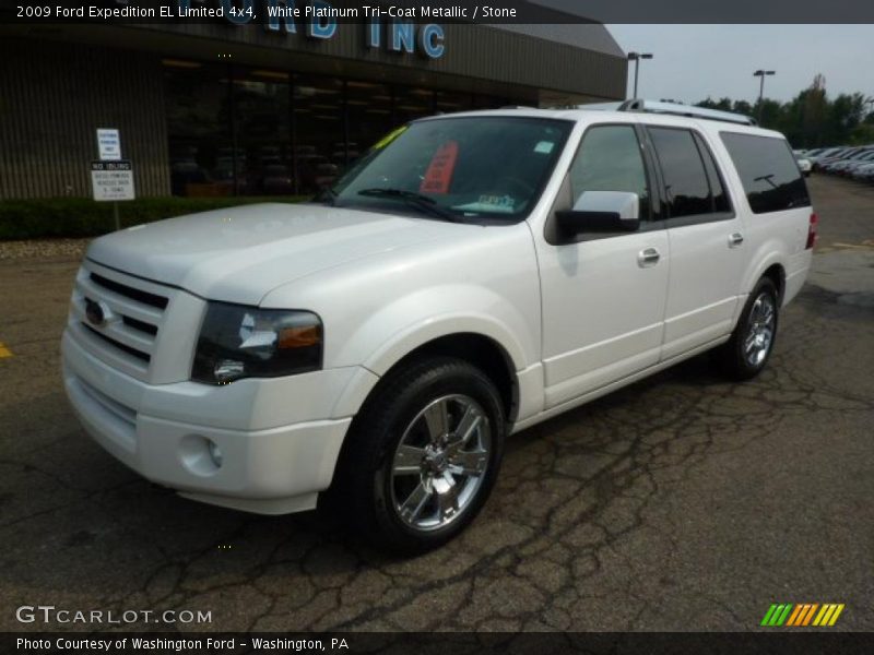 White Platinum Tri-Coat Metallic / Stone 2009 Ford Expedition EL Limited 4x4