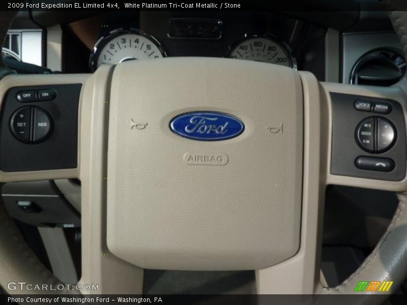 White Platinum Tri-Coat Metallic / Stone 2009 Ford Expedition EL Limited 4x4