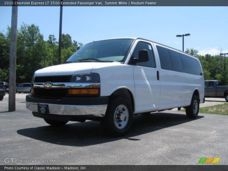 Summit White / Medium Pewter 2010 Chevrolet Express LT 3500 Extended Passenger Van