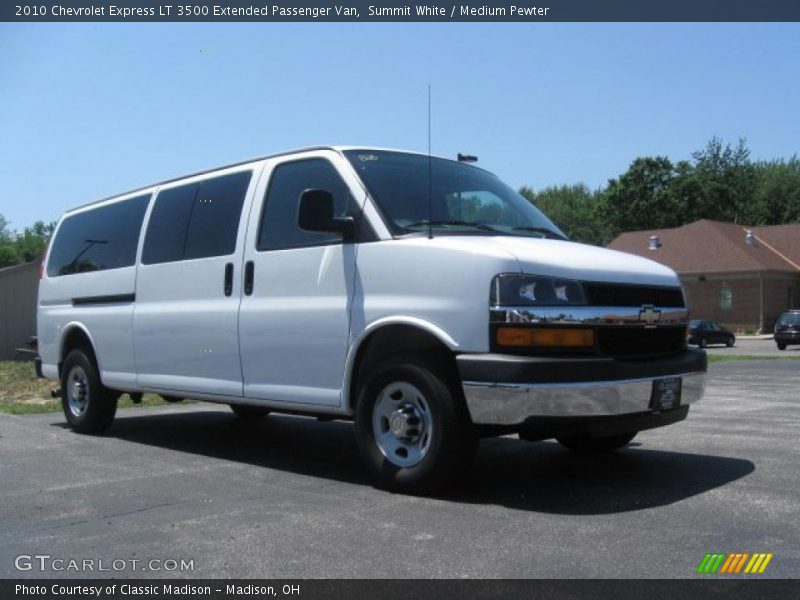 Summit White / Medium Pewter 2010 Chevrolet Express LT 3500 Extended Passenger Van