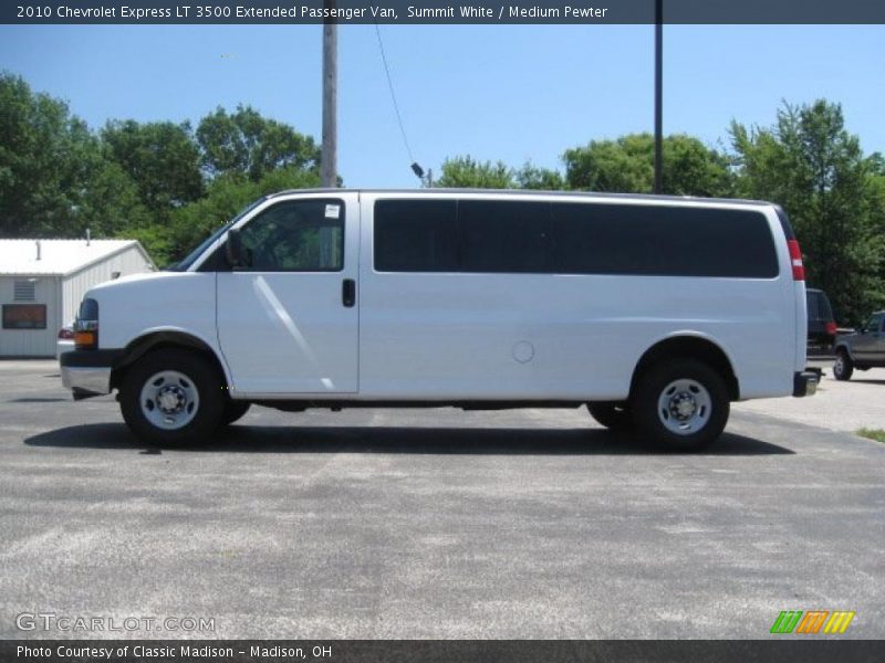 Summit White / Medium Pewter 2010 Chevrolet Express LT 3500 Extended Passenger Van