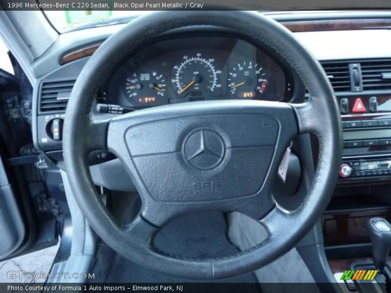 Black Opal Pearl Metallic / Gray 1996 Mercedes-Benz C 220 Sedan