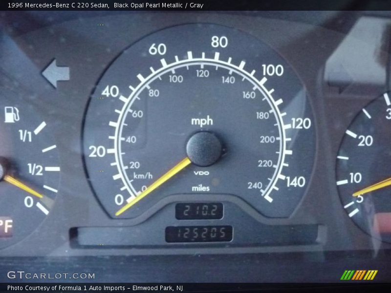 Black Opal Pearl Metallic / Gray 1996 Mercedes-Benz C 220 Sedan