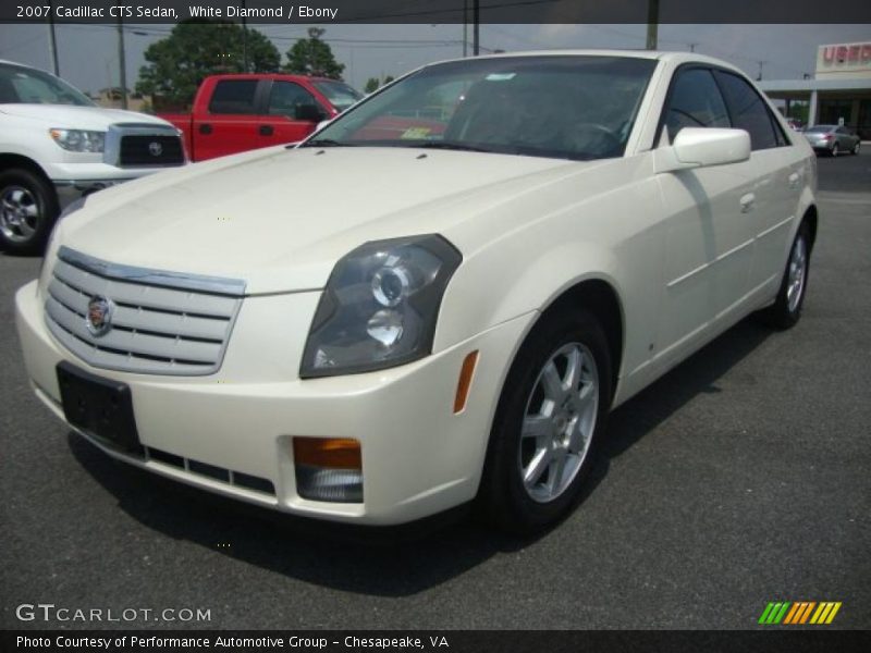 White Diamond / Ebony 2007 Cadillac CTS Sedan