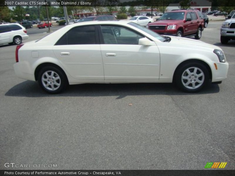 White Diamond / Ebony 2007 Cadillac CTS Sedan