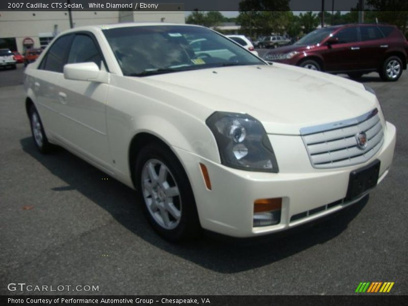 White Diamond / Ebony 2007 Cadillac CTS Sedan