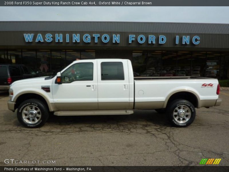 Oxford White / Chaparral Brown 2008 Ford F350 Super Duty King Ranch Crew Cab 4x4
