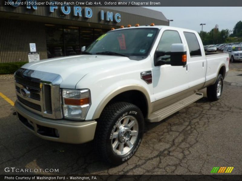 Oxford White / Chaparral Brown 2008 Ford F350 Super Duty King Ranch Crew Cab 4x4