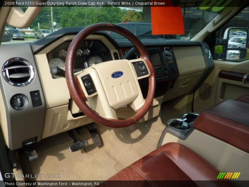 Oxford White / Chaparral Brown 2008 Ford F350 Super Duty King Ranch Crew Cab 4x4