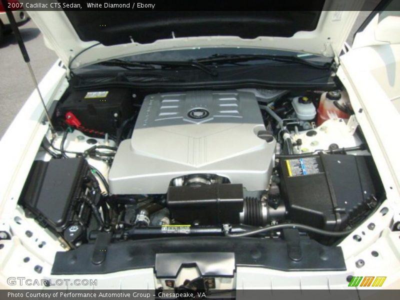 White Diamond / Ebony 2007 Cadillac CTS Sedan