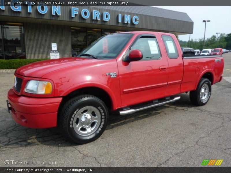 Bright Red / Medium Graphite Grey 2003 Ford F150 STX SuperCab 4x4