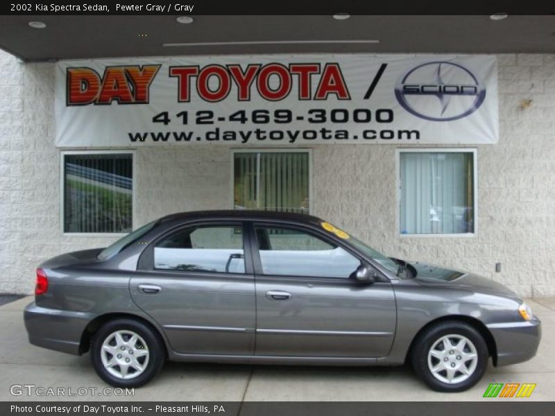 Pewter Gray / Gray 2002 Kia Spectra Sedan