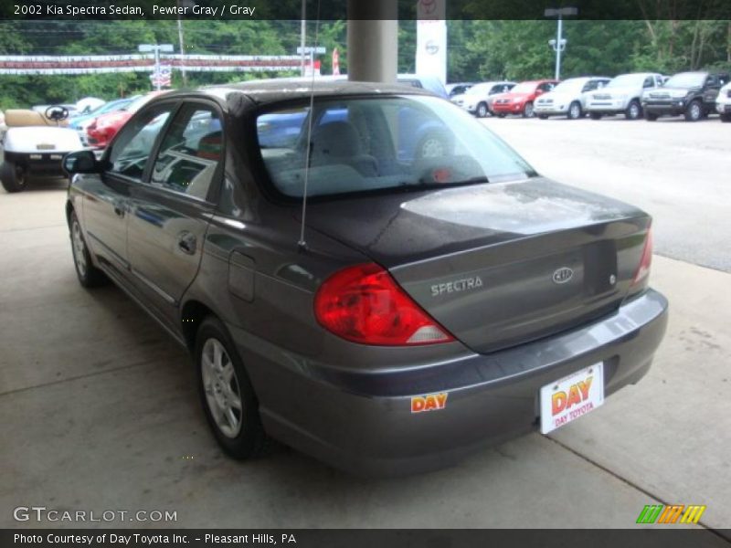 Pewter Gray / Gray 2002 Kia Spectra Sedan