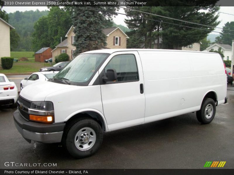 Summit White / Medium Pewter 2010 Chevrolet Express 2500 Extended Work Van