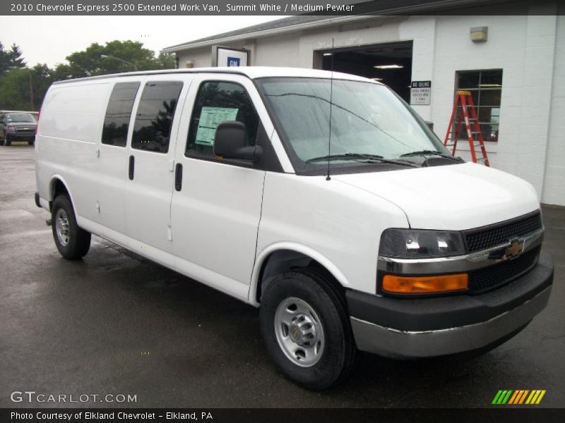 Summit White / Medium Pewter 2010 Chevrolet Express 2500 Extended Work Van