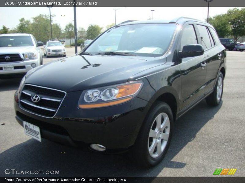 Ebony Black / Black 2008 Hyundai Santa Fe Limited