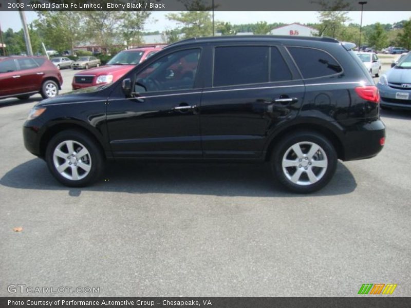 Ebony Black / Black 2008 Hyundai Santa Fe Limited