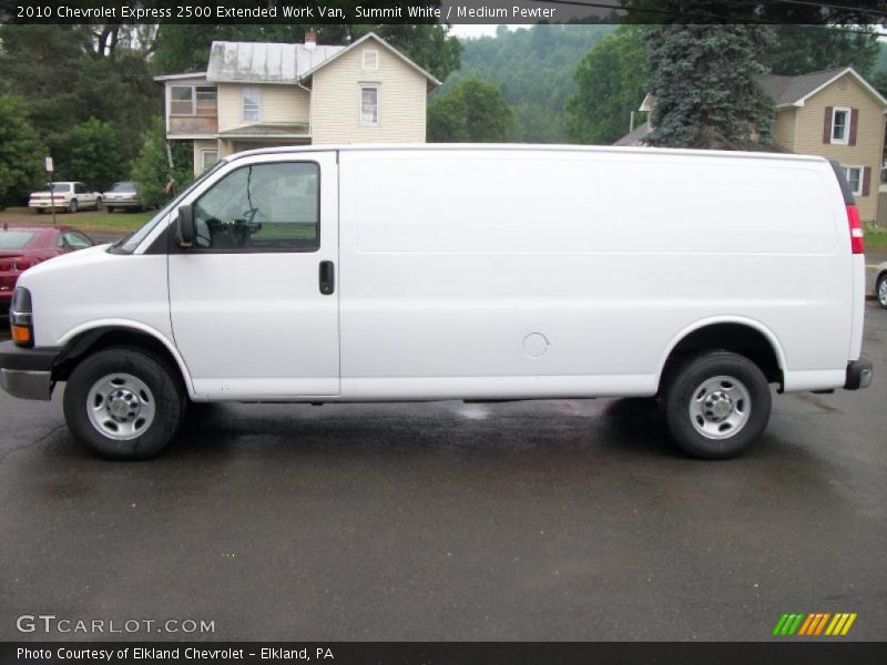 Summit White / Medium Pewter 2010 Chevrolet Express 2500 Extended Work Van