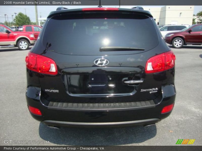 Ebony Black / Black 2008 Hyundai Santa Fe Limited