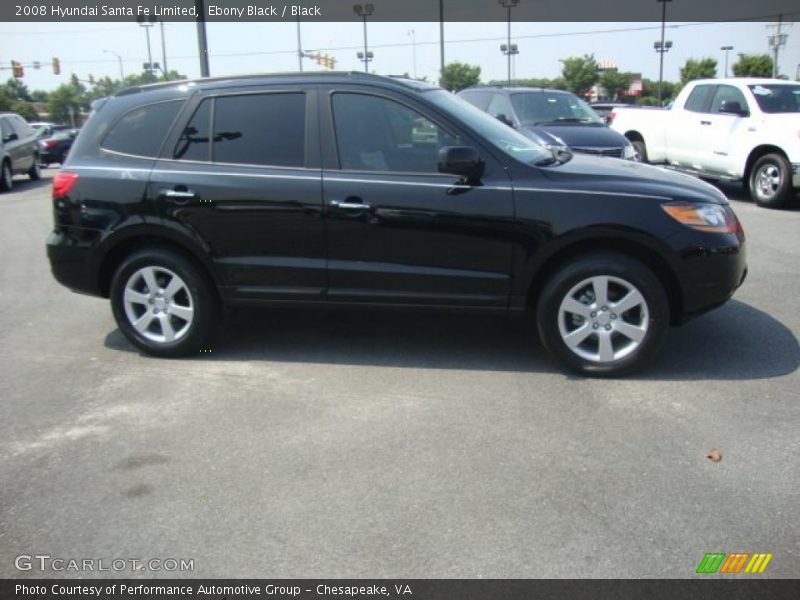 Ebony Black / Black 2008 Hyundai Santa Fe Limited