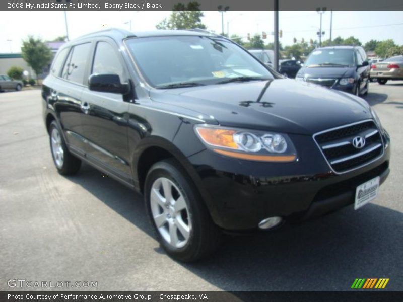 Ebony Black / Black 2008 Hyundai Santa Fe Limited
