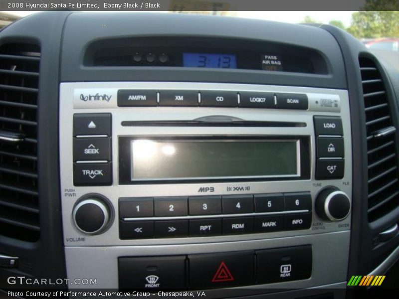 Ebony Black / Black 2008 Hyundai Santa Fe Limited