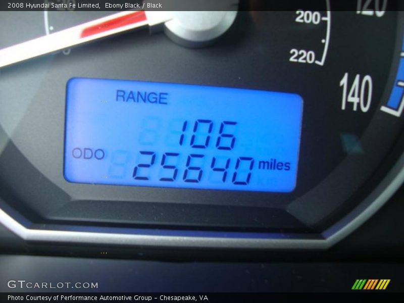 Ebony Black / Black 2008 Hyundai Santa Fe Limited