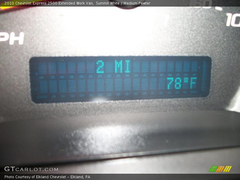 Summit White / Medium Pewter 2010 Chevrolet Express 2500 Extended Work Van
