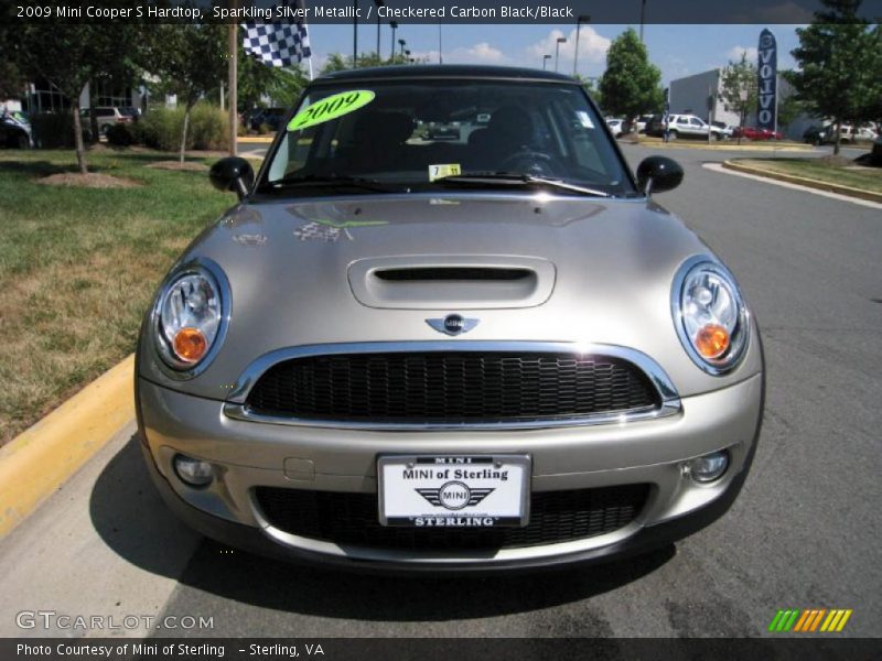 Sparkling Silver Metallic / Checkered Carbon Black/Black 2009 Mini Cooper S Hardtop