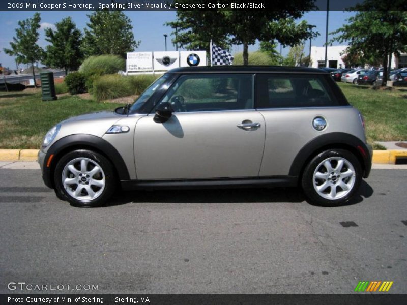Sparkling Silver Metallic / Checkered Carbon Black/Black 2009 Mini Cooper S Hardtop