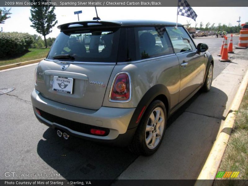 Sparkling Silver Metallic / Checkered Carbon Black/Black 2009 Mini Cooper S Hardtop