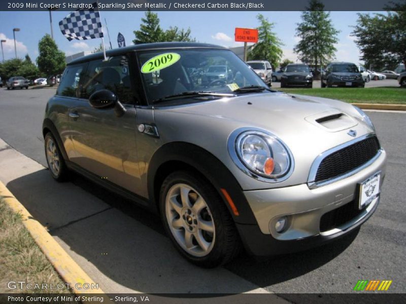 Sparkling Silver Metallic / Checkered Carbon Black/Black 2009 Mini Cooper S Hardtop