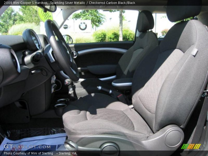 Sparkling Silver Metallic / Checkered Carbon Black/Black 2009 Mini Cooper S Hardtop