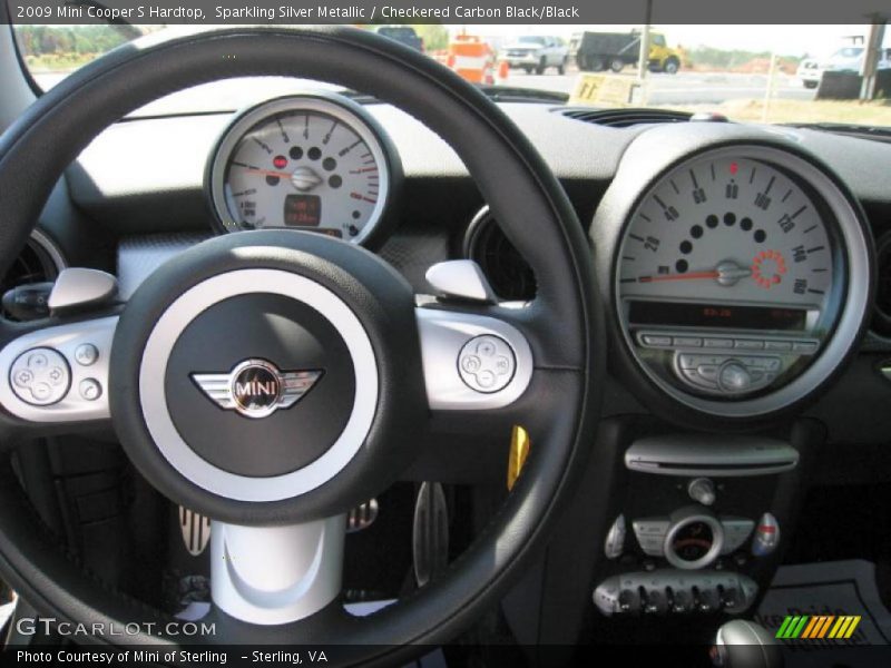 Sparkling Silver Metallic / Checkered Carbon Black/Black 2009 Mini Cooper S Hardtop