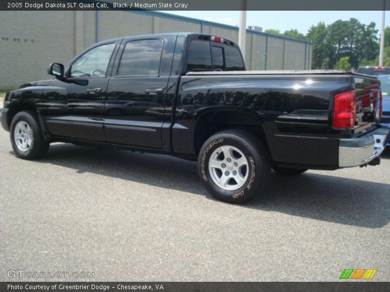 Black / Medium Slate Gray 2005 Dodge Dakota SLT Quad Cab