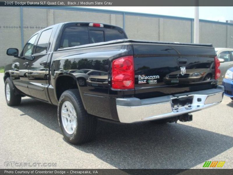 Black / Medium Slate Gray 2005 Dodge Dakota SLT Quad Cab
