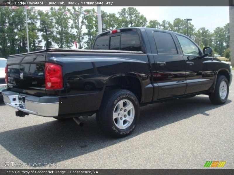 Black / Medium Slate Gray 2005 Dodge Dakota SLT Quad Cab